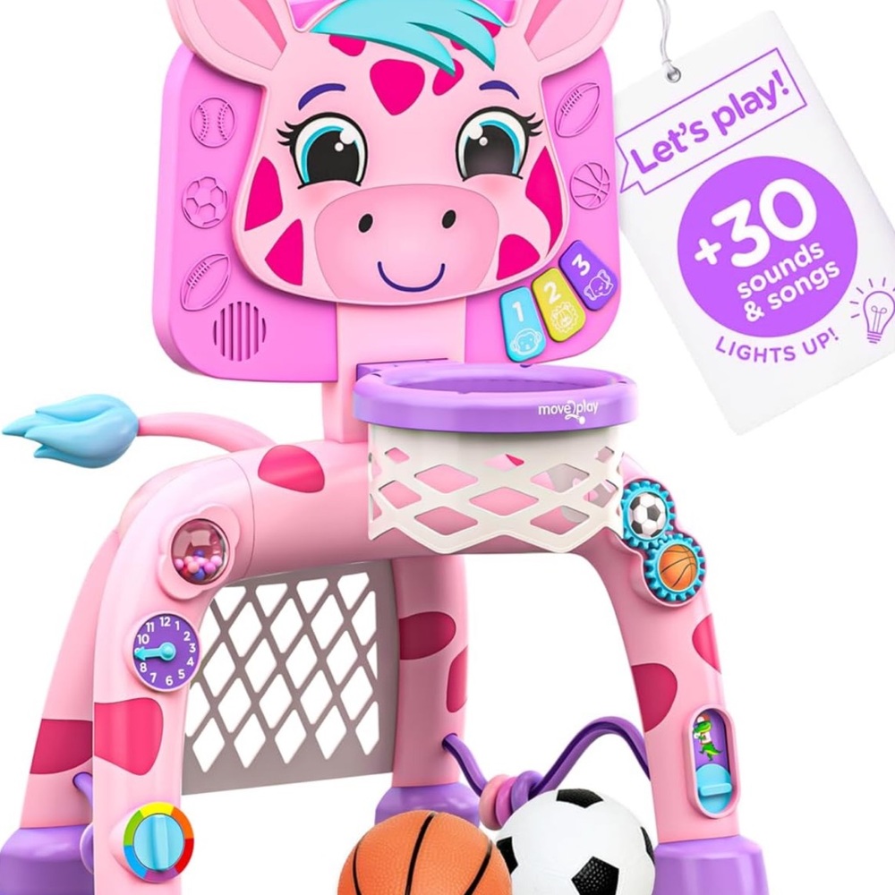 Pink and Purple Giraffe Activity Toy